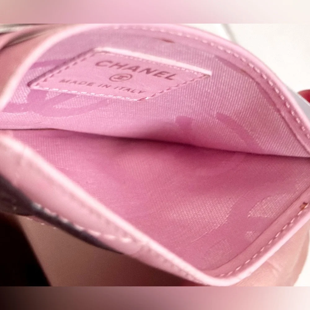 💝 Pink Chanel Cambone Card Holder Wallet 💝 CUSTOMER APPRECIATION GIFT - Picture 5 of 14